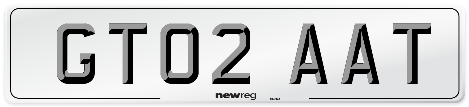 GT02 AAT Number Plate from New Reg